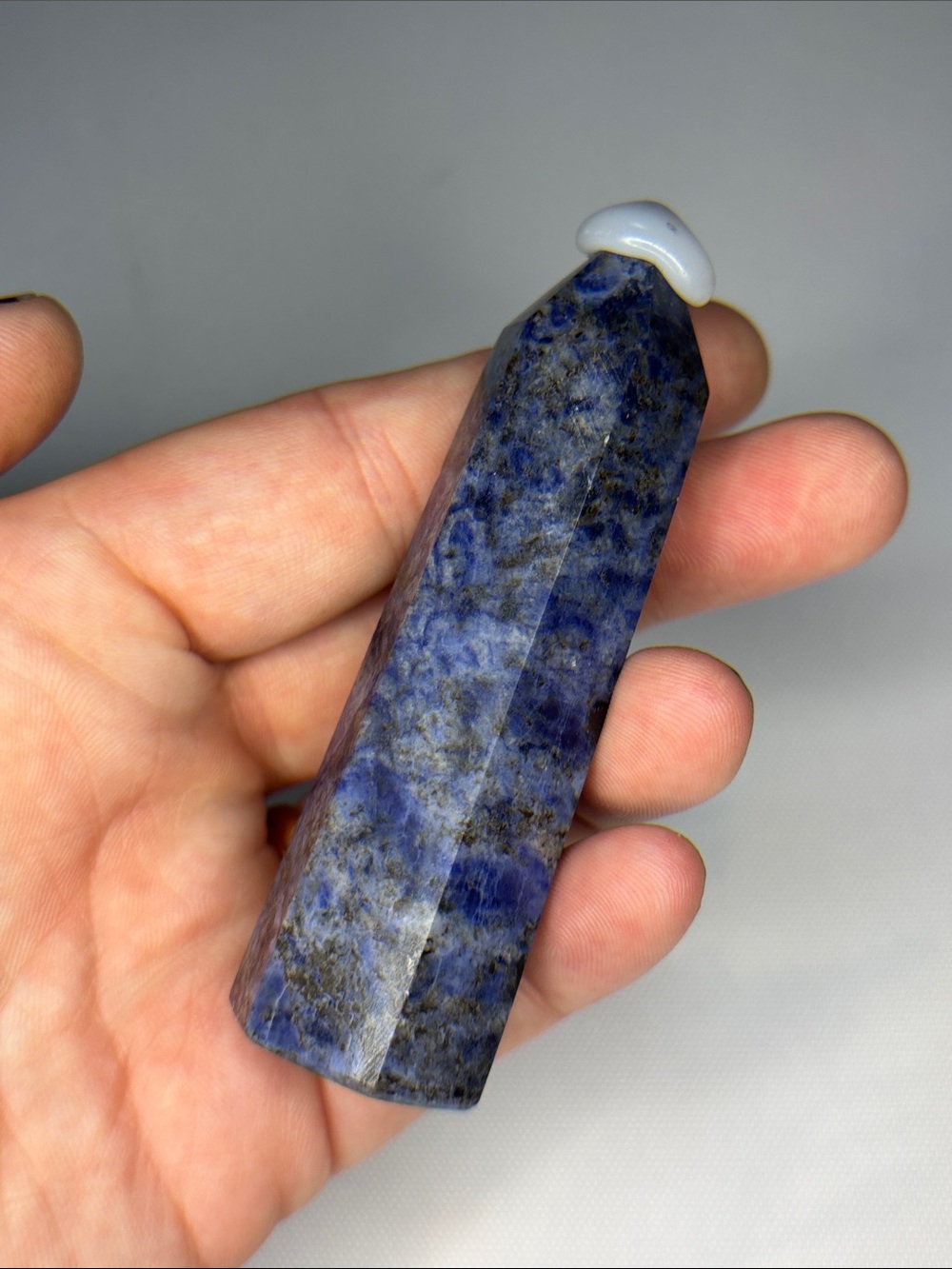 Blue Sodalite Polished Point Tower